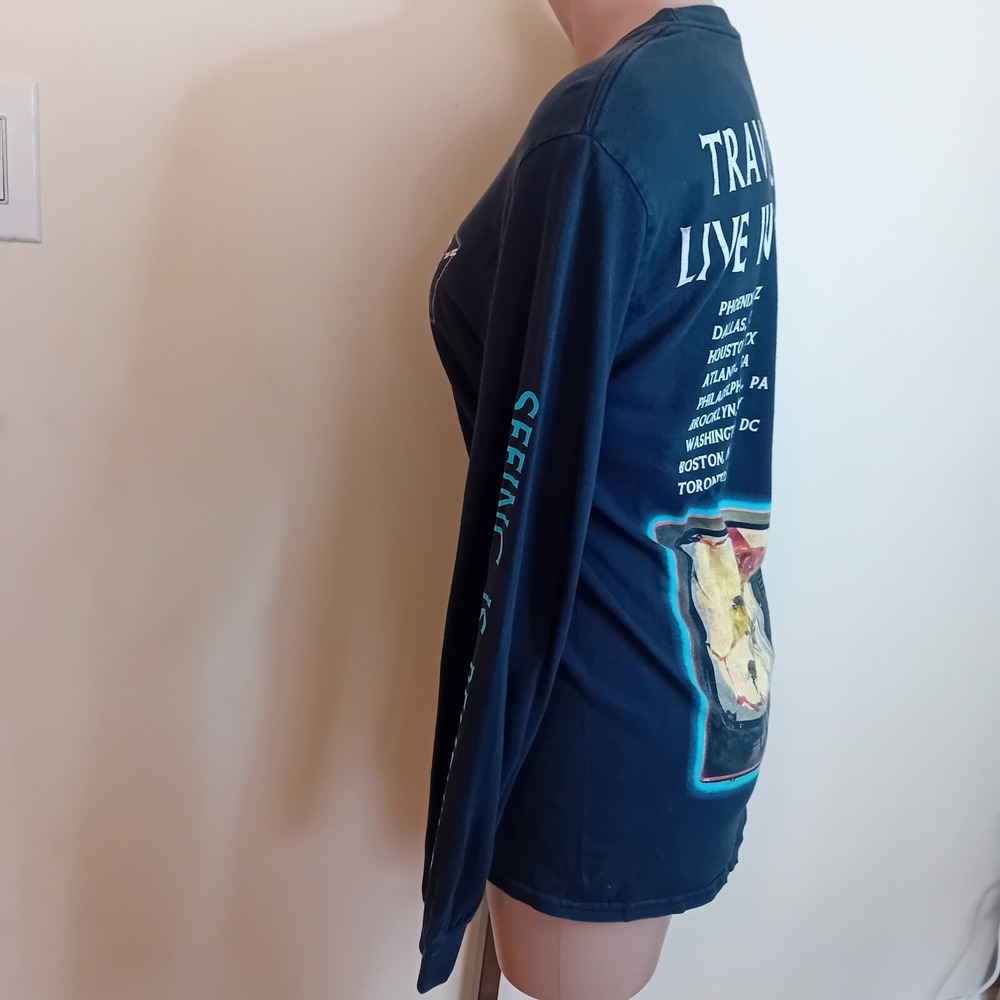 '17 Travis Scott Seeing Is Believing Tour Long Sleeve Graphic Tee Cactus Jack S - Picture 3 of 16